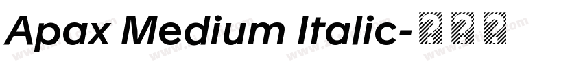 Apax Medium Italic字体转换
